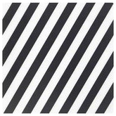 PIPIG Place MAT 37X37 STRIPED/BLACK/WHITE